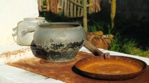 Pfanne Backblech Rost beseitigen