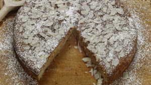 Apfelkuchen mit Mandeln