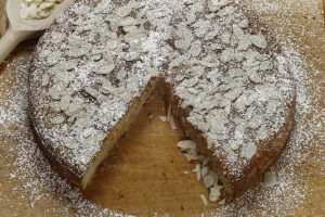 Apfelkuchen mit Mandeln
